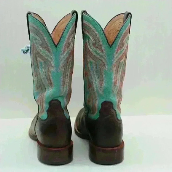 Twisted X Women’s Brown and Green Leather Western Boots Size US 8.5 B - Picture 6 of 11